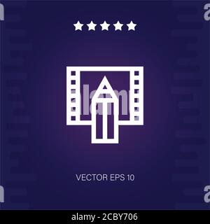 video editing vector icon modern illustration Stock Vector