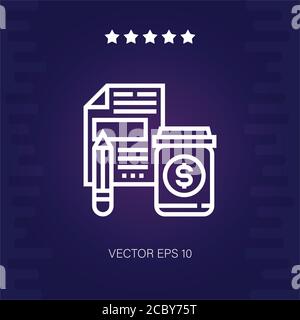valuation vector icon modern illustration Stock Vector