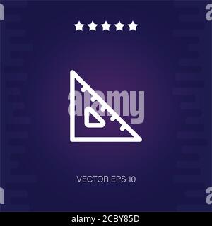 triangular ruler vector icon modern illustration Stock Vector