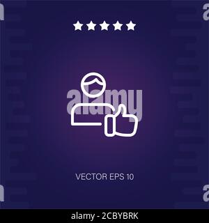 positive review vector icon modern illustration Stock Vector