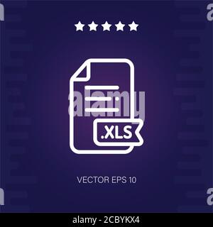 xls vector icon modern illustration Stock Vector