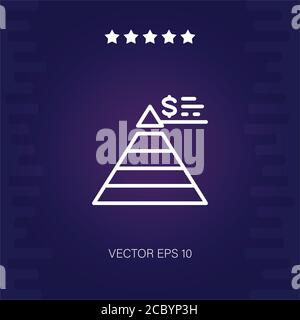 pyramid vector icon modern illustration Stock Vector