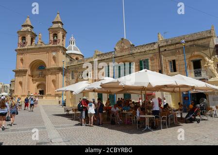 Marsaxlokk Parish Church. Stock Photo