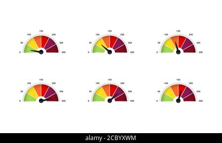 Air quality index. Educational scheme with excessive quantities of substances or gases in environment. Vector on isolated white background. EPS 10. Stock Vector