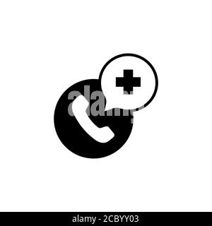 Call doctor icon. Emergency, medical call. Vector on isolated white background. EPS 10 Stock Vector