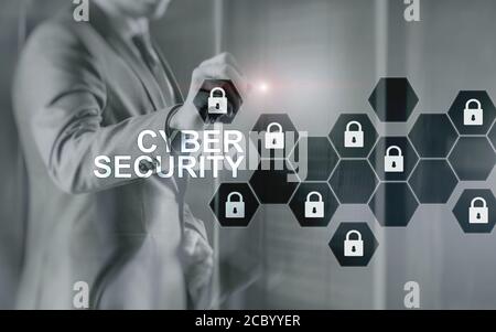 Cyber security 2021. Organization Data Protection concept. Stock Photo