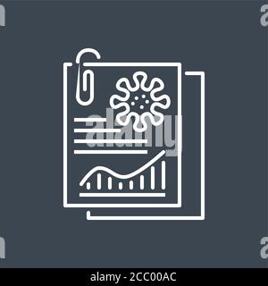 Analysis related vector thin line icon. Stock Vector