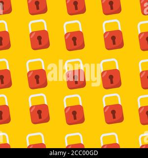 padlock seamless pattern vector illustration background Stock Vector