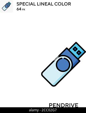Pendrive Special lineal color vector icon. Pendrive icons for your business project Stock Vector