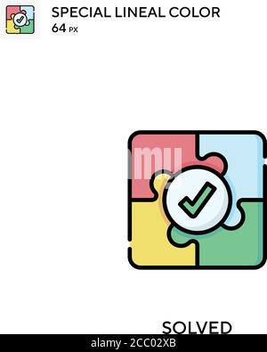 Solved Special lineal color vector icon. Solved icons for your business project Stock Vector