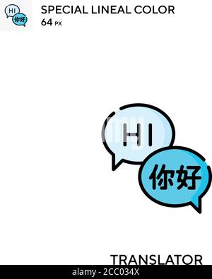 Translator Special lineal color vector icon. Translator icons for your business project Stock Vector