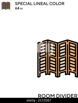 Room divider Special lineal color vector icon. Room divider icons for ...
