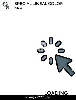 Loading Special lineal color vector icon. Loading icons for your business project Stock Vector