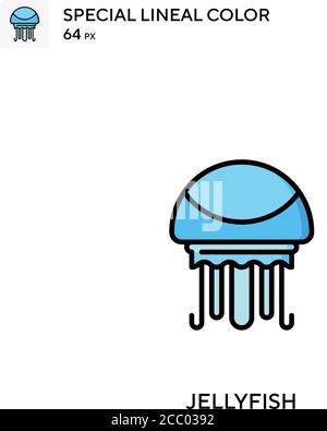 Jellyfish Special lineal color vector icon. Jellyfish icons for your business project Stock Vector