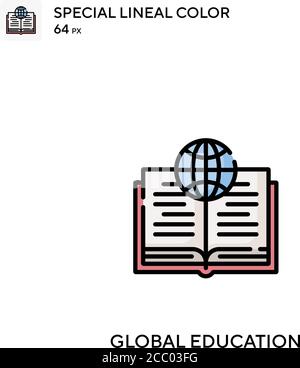 Global education Special lineal color vector icon. Global education icons for your business project Stock Vector
