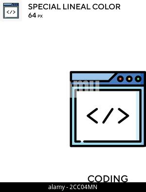 Coding Special lineal color vector icon. Coding icons for your business project Stock Vector
