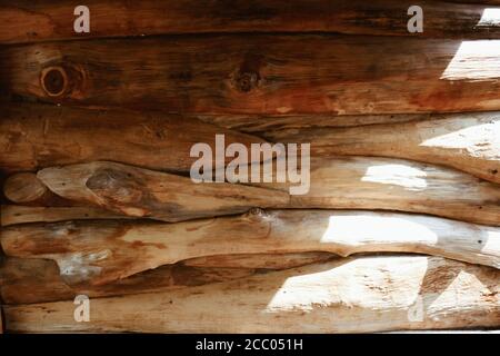 Brown wood vintage background with light Stock Photo