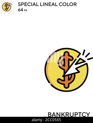 Bankruptcy Special lineal color vector icon. Bankruptcy icons for your business project Stock Vector