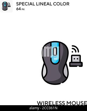 Wireless mouse Special lineal color vector icon. Wireless mouse icons for your business project Stock Vector