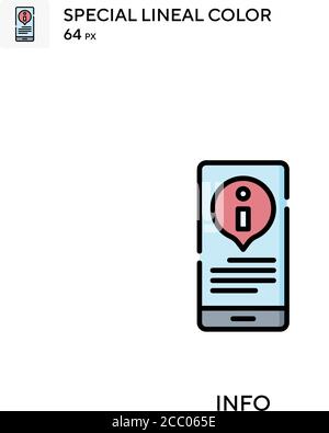 Info Special lineal color vector icon. Info icons for your business project Stock Vector