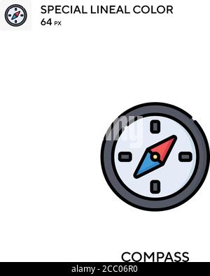 Compass Special lineal color vector icon. Compass icons for your business project Stock Vector
