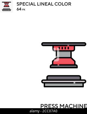 Press-machine Special lineal color icon. Illustration symbol design ...