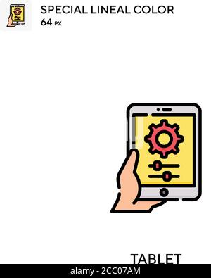 Tablet Special lineal color vector icon. Tablet icons for your business project Stock Vector