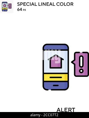 Alert Special lineal color vector icon. Alert icons for your business project Stock Vector