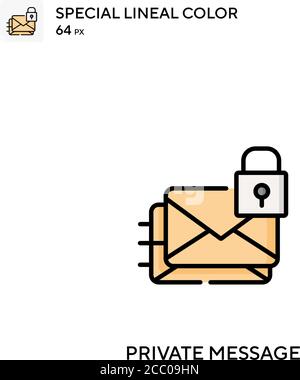 Private message Special lineal color vector icon. Private message icons for your business project Stock Vector