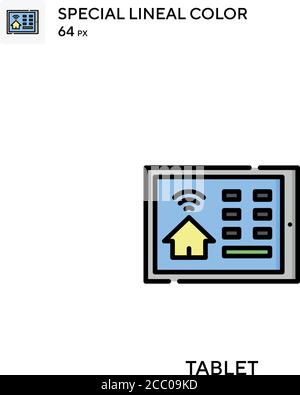 Tablet Special lineal color vector icon. Tablet icons for your business project Stock Vector