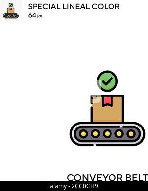 Conveyor belt Special lineal color vector icon. Conveyor belt icons for your business project Stock Vector