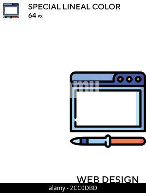 Web design Special lineal color vector icon. Web design icons for your business project Stock Vector