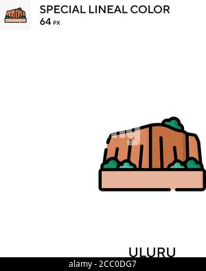 Uluru, Ayers Rock, Northern Territory, Australia fully editable vector ...