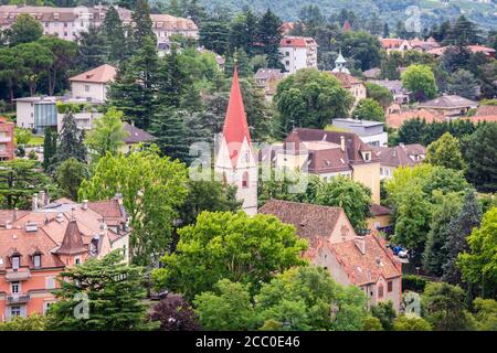 Merano (Meran) in South Tyrol - Trentino Alto Adige - northern Italy.  top view of  the old city Stock Photo