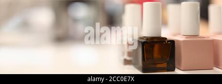 White covers on tubes Stock Photo