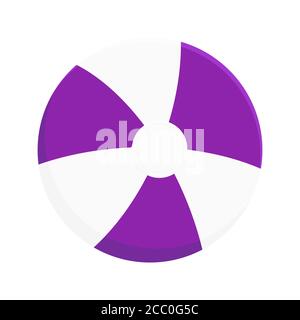 Inflatable beach ball flat style design vector illustration icon sign Stock Vector