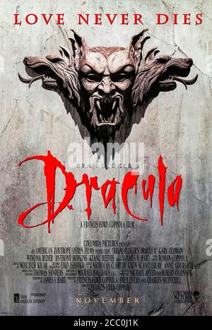Bram Stoker's Dracula (1992) directed by Francis Ford Coppola and starring Gary Oldman, Winona Ryder, Anthony Hopkins and Keanu Reeves. Dracula returns to the big screen in this faithful adaptation of the original novel about the vampire Count Dracula. Stock Photo