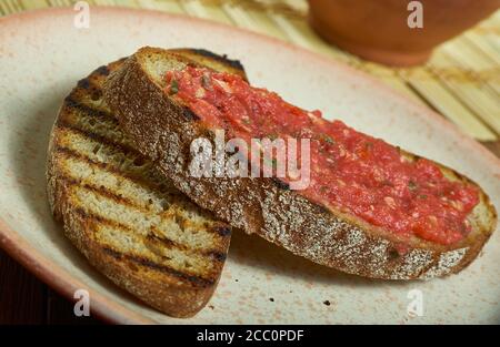 Strandzhanka -Princesa s kajma, traditional Bulgarian snack originating from the Burgas area. Stock Photo