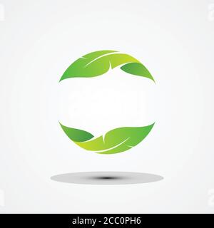 Recycle icon shape feather for element design symbol. Simple design symbol feather for your business symbol. Vector illustration EPS.8 EPS.10 Stock Vector