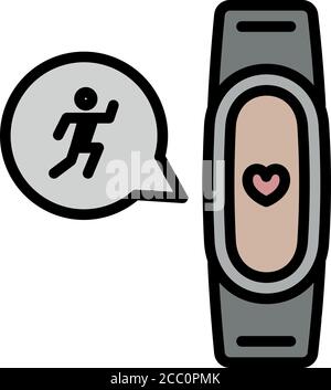Fitness smartwatch icon. Outline fitness smartwatch vector icon for web design isolated on white background Stock Vector