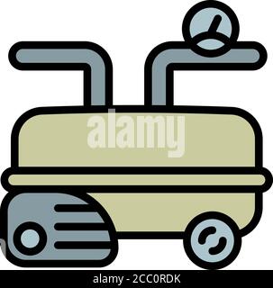 Pool compressor icon. Outline pool compressor vector icon for web design isolated on white background Stock Vector