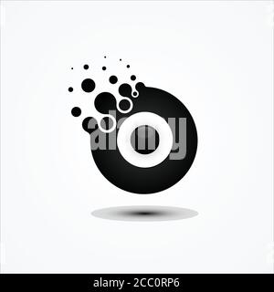 Simple vector eye pixel design in flat style. Pixel technology eye sign symbol. Vector illustration EPS.8 EPS.10 Stock Vector
