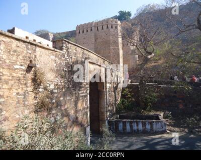 Padan Pol is the first gate of the fort and its name is derived from the Rajasthani word Patwi which means eldest or first Stock Photo