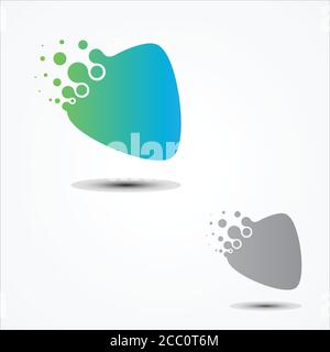 Simple vector triangle pixel design in flat style. Pixel technology sign symbol. Vector illustration EPS.8 EPS.10 Stock Vector