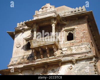 Rana Kumbha Palace of Chittorgarh was built by Rana Kumbha in 15th century. The architecture of the palace is very beautiful Stock Photo