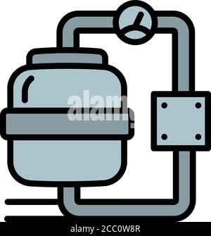 Pool pump icon. Outline pool pump vector icon color flat isolated Stock ...