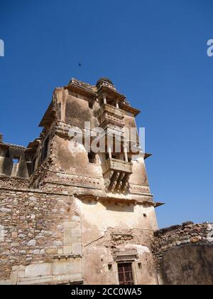 Rana Kumbha Palace of Chittorgarh was built by Rana Kumbha in 15th century. The architecture of the palace is very beautiful Stock Photo