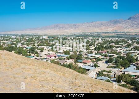 Panjakent, Tajikistan Panjakent City view from Remains of Ancient