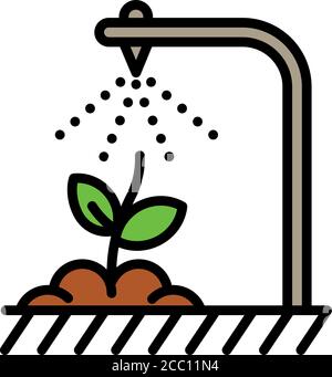 Smart irrigation icon. Outline smart irrigation vector icon for web design isolated on white background Stock Vector
