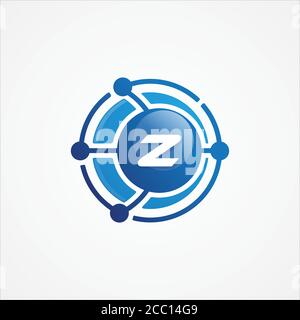 Technology design vector orbit with letter Z symbol design minimalist. Letter Z for your best business symbol. Vector illustration EPS.8 EPS.10 Stock Vector